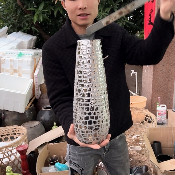瓶高度37厘米口径6.5厘米微瑕捡漏