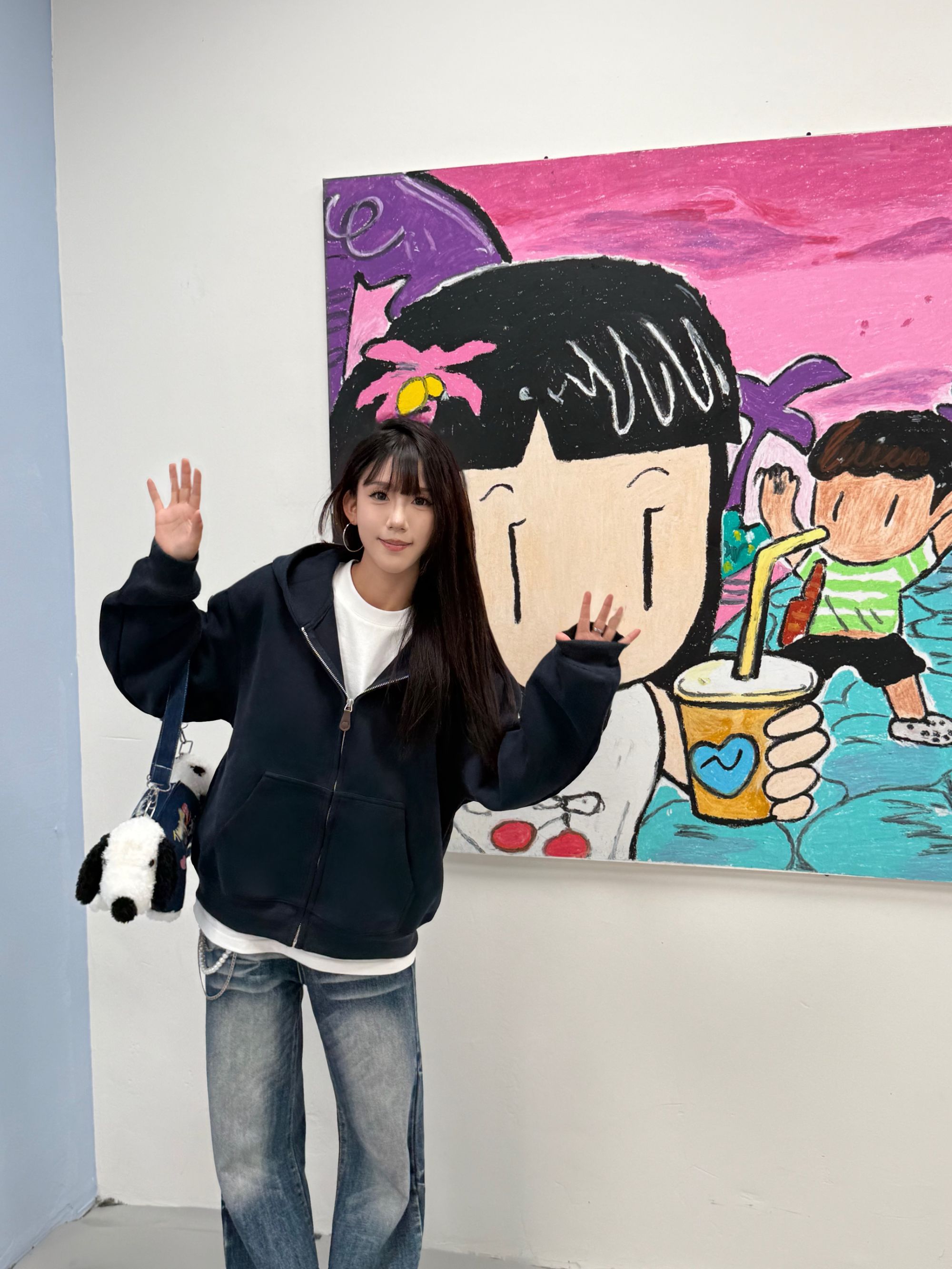 秋季新款阿叔潮牌460G重磅纯色连帽百搭休闲短款卫衣外套BL-8049