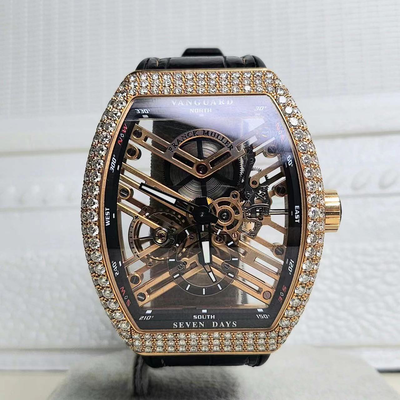 99新 Franck Muller/法兰克穆勒 V45全套/自动机械/原钻镂空