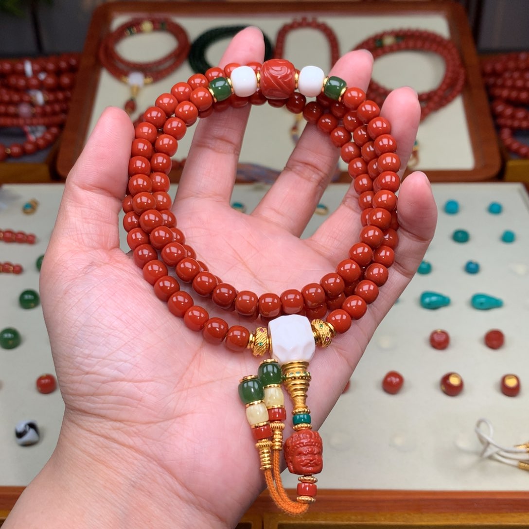 南红玛瑙颈饰未镶嵌