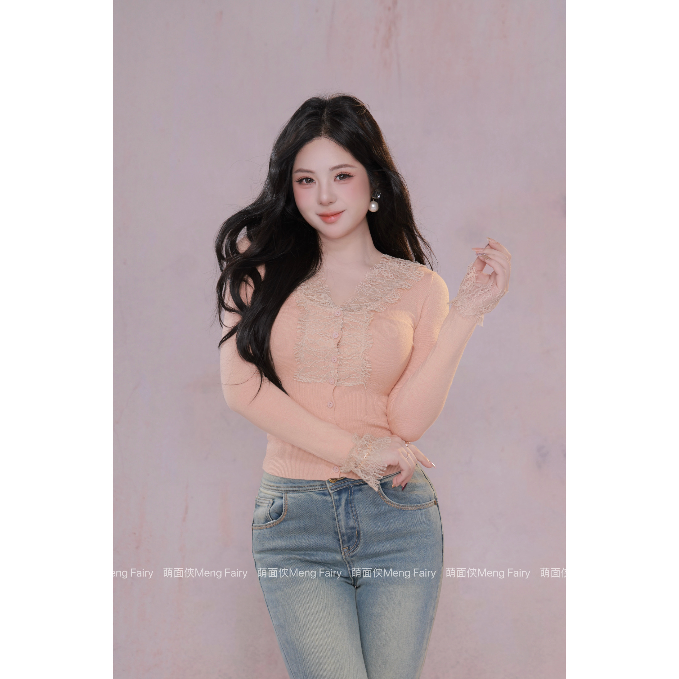 萌面侠【丁香佳人】纯欲风修身收腰显瘦秋冬百搭毛织上衣6476M流光