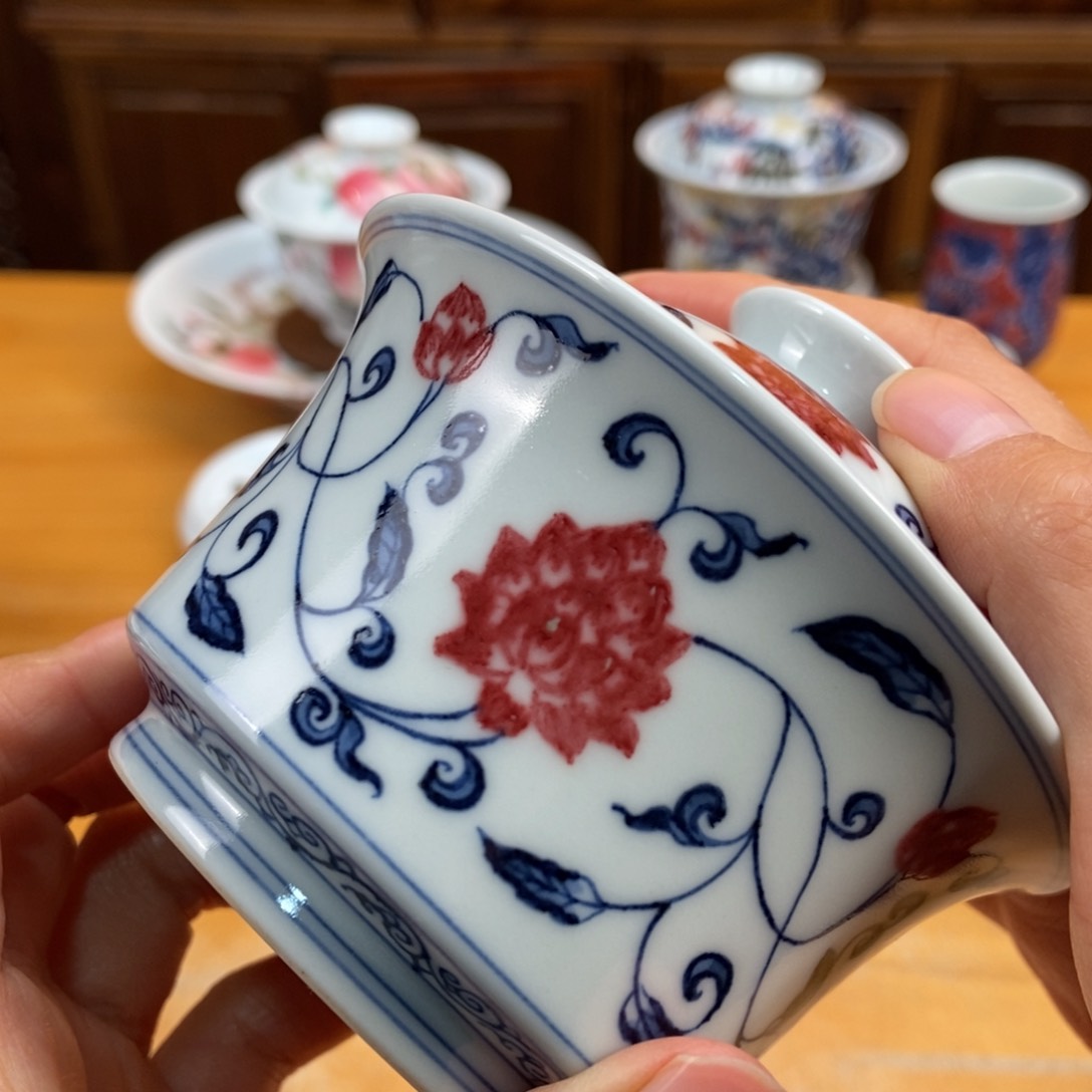 手绘现代茶具非古董