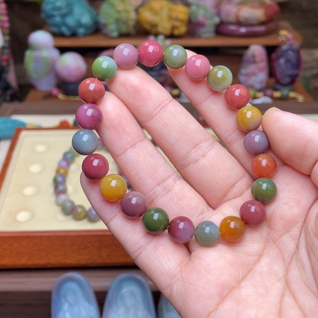 玛瑙/玉髓珠宝半成品未镶嵌妞*盐源玛瑙高品手串