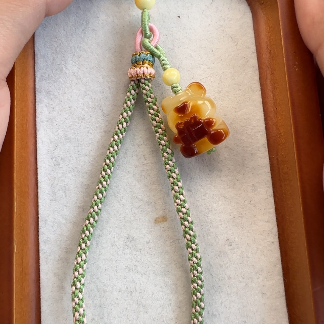 未镶嵌琥珀裸石蜜蜡手机挂