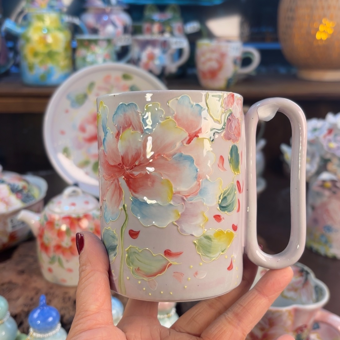 景德镇手绘高温釉下彩陶瓷茶具