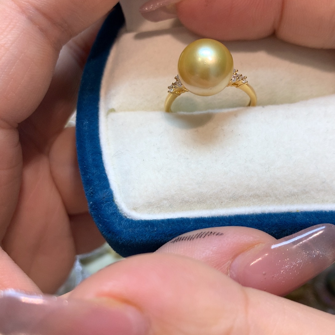 海水珍珠戒指银S925镶嵌