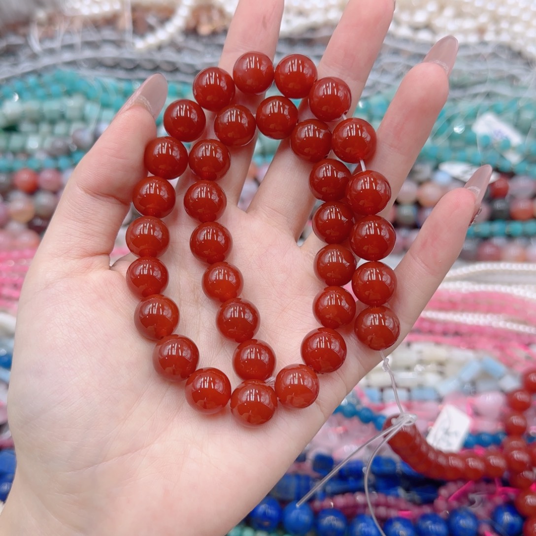 桃***玛瑙/玉髓未镶嵌珠宝半成品