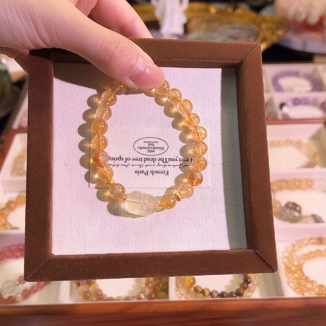 水晶手链未镶嵌黄塔晶