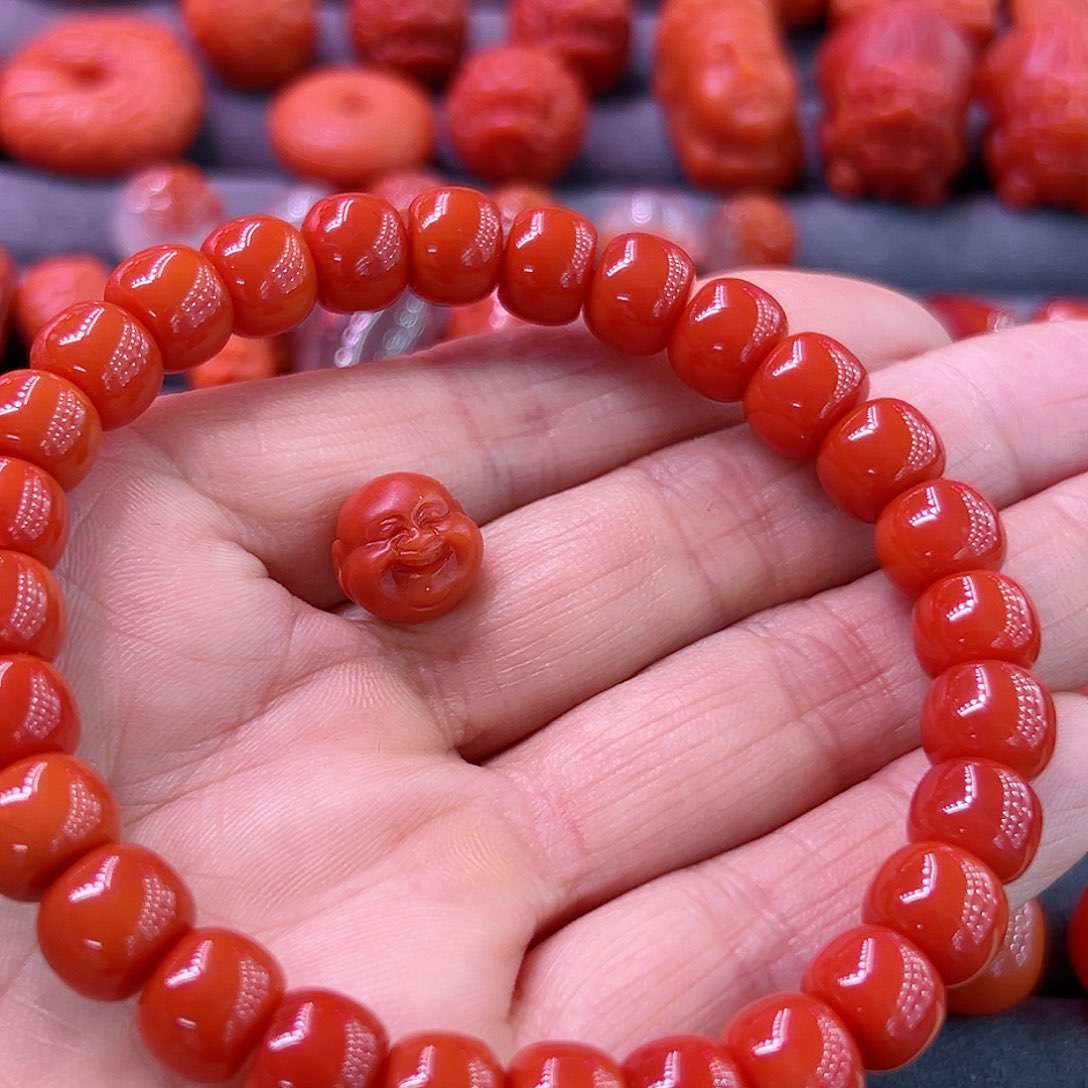 南红玛瑙手链未镶嵌大*