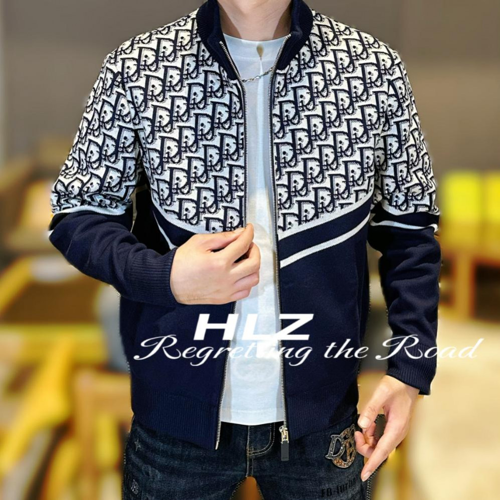 2025男士秋季新款时尚休闲免烫个性潮流好穿时尚百搭针织立领外套