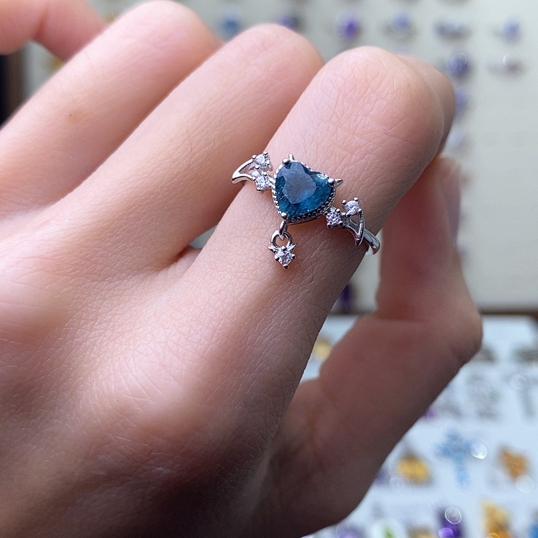 碧玺戒指银S925镶嵌（一物一证）