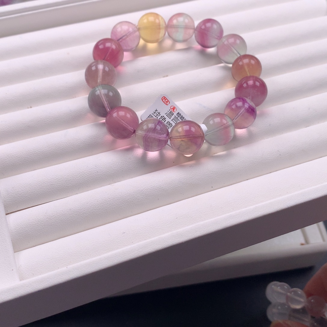 萤石手链未镶嵌彩萤石14，A88