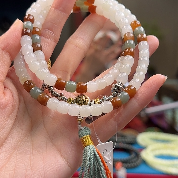 手链未镶嵌和田玉（糖玉）B****.