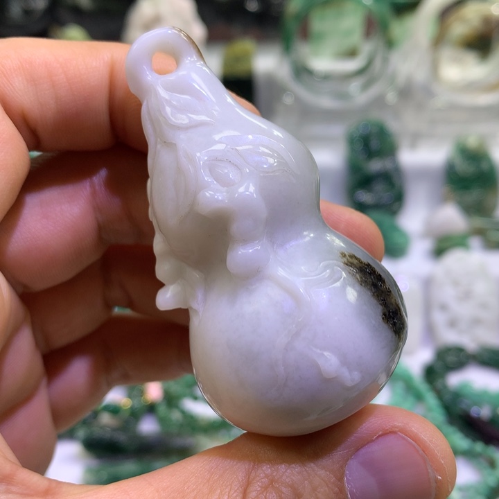 独山玉未镶嵌葫芦手把件