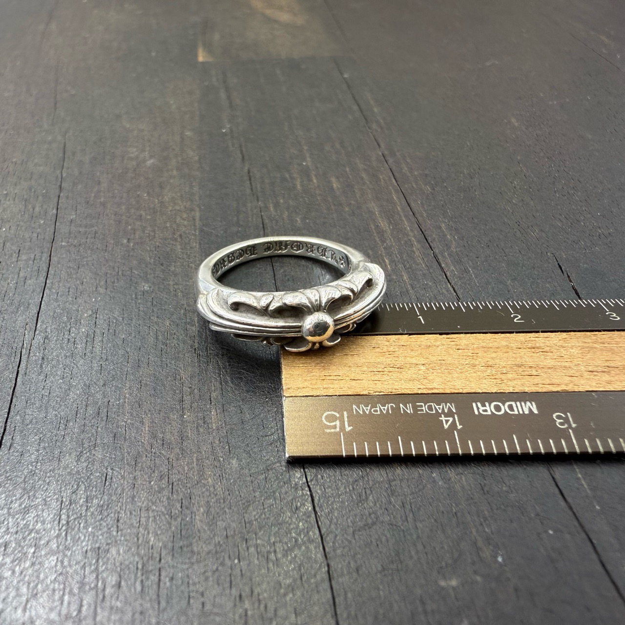 US4.5码 Chrome Hearts 克罗心 窄版keeper守护者戒指 