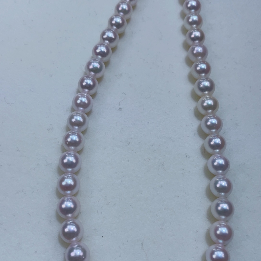 淡水珍珠颈饰银S925镶嵌6.5-7m炫彩海水ak