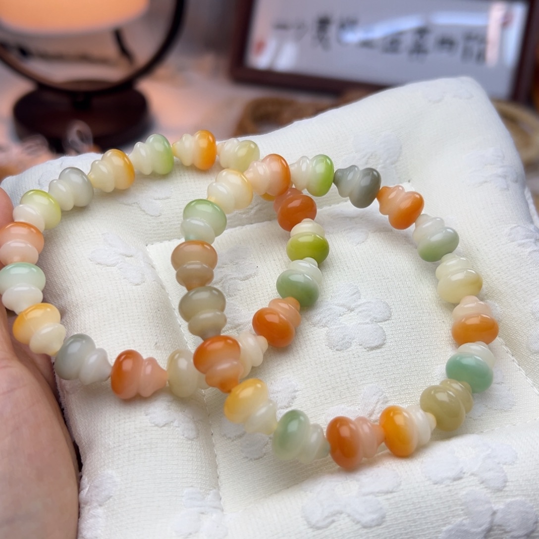 菩提根/象牙果吊坠炫彩葫芦单圈发一条