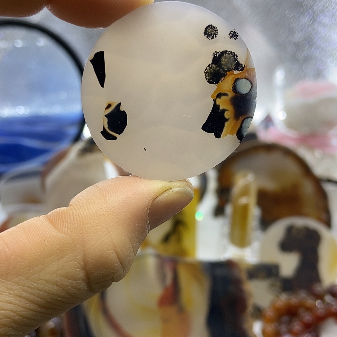 定制玛瑙巴玉玛瑙象形花牌