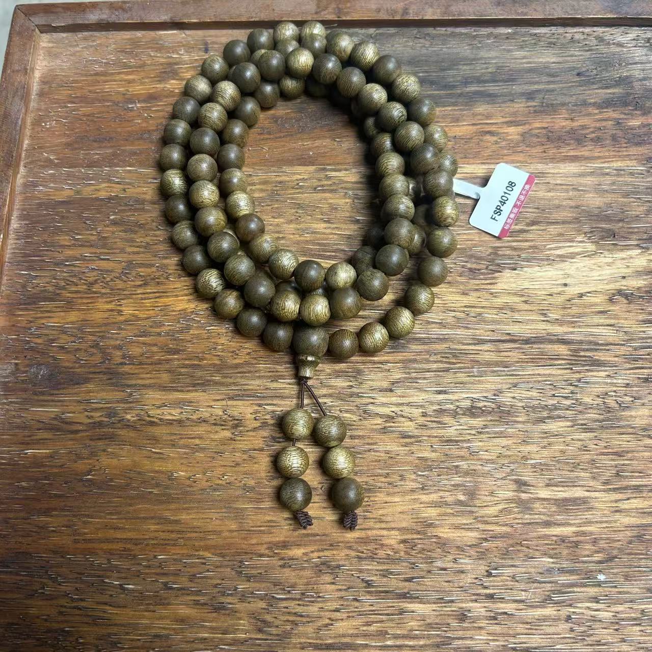 6#仓库-LS--FSP40108白棋楠沉香手串108颗/多样性发货