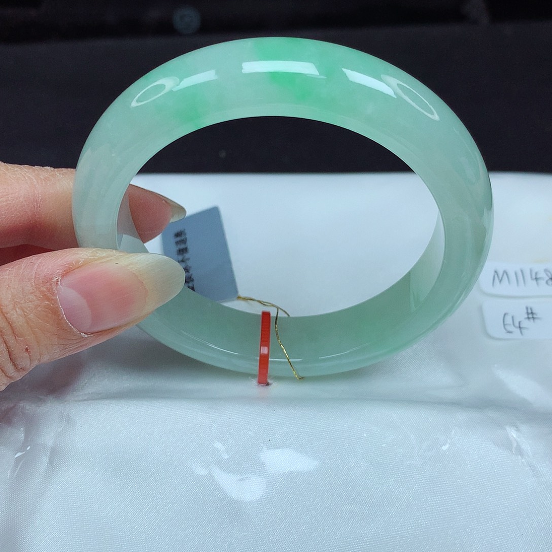 翡翠未镶嵌手镯54圈886