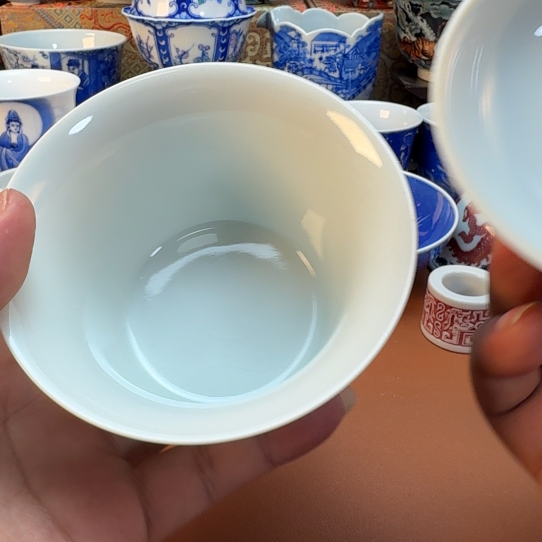 千***然陶杯子景德镇全手工手绘陶瓷