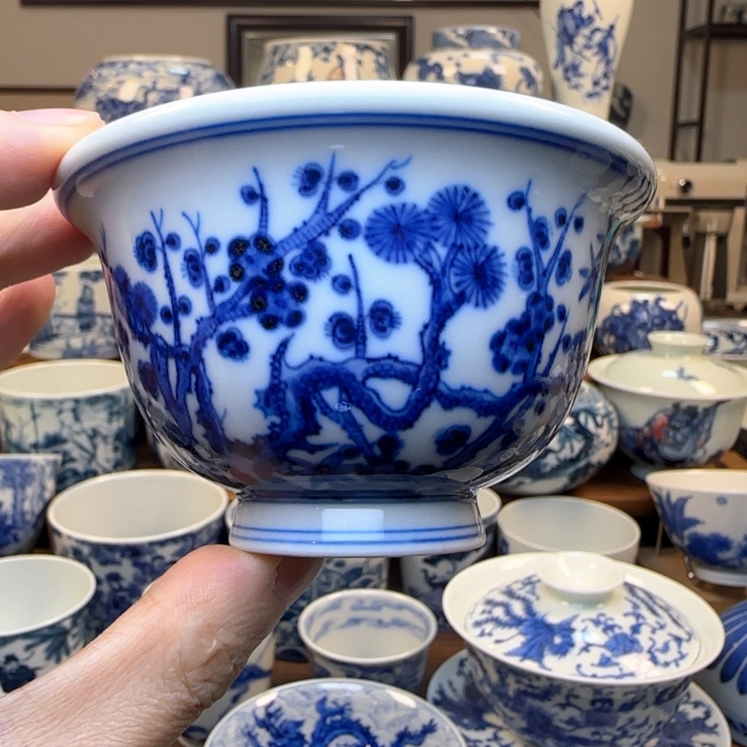 瓷片景德镇纯手绘青花瓷器