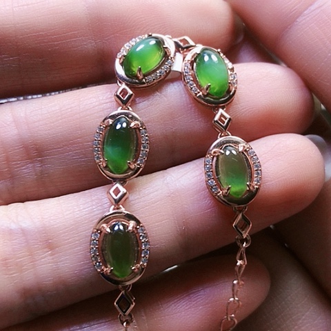 和田玉戒指银S925镶嵌