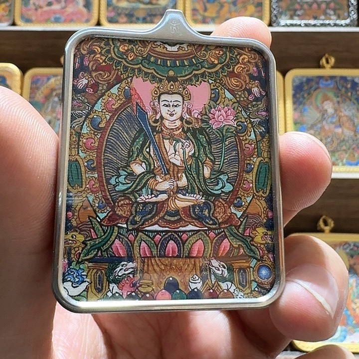 吊坠4×5尺寸纯手绘华盖版虚空藏唐卡