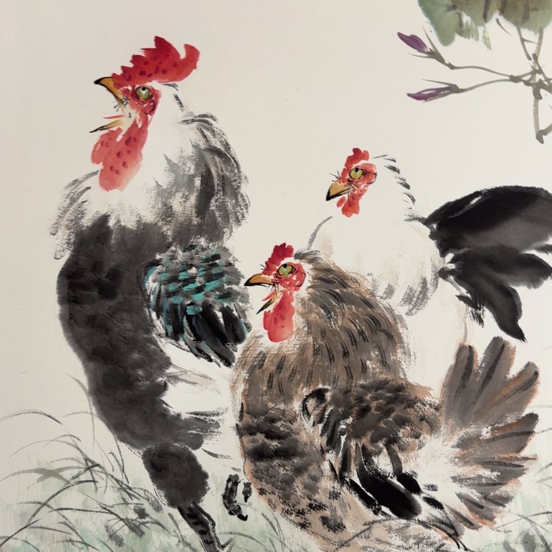 国画纯手绘山水花鸟作品