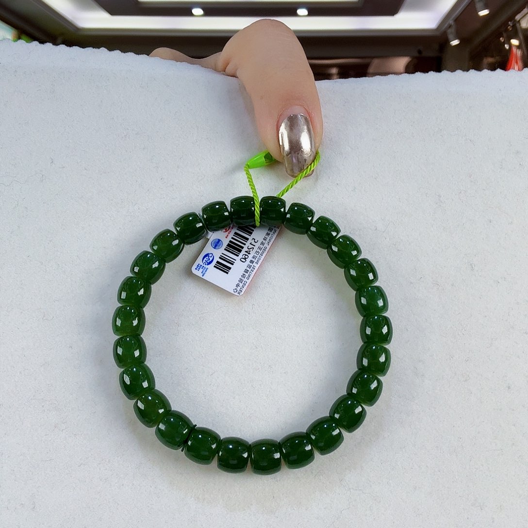 和田玉（碧玉）手链未镶嵌a***人