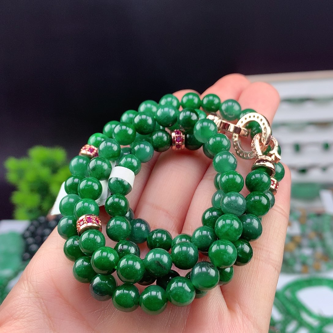 翡翠未镶嵌项链项链