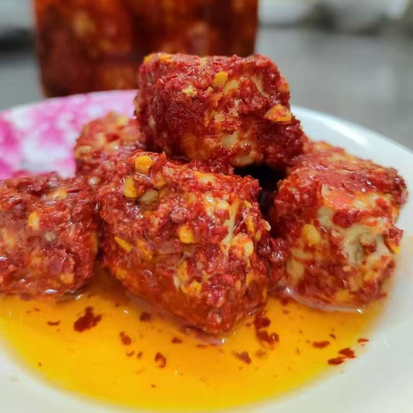 湖南茶陵农家特产香辣豆腐乳（农家散货称重代购）