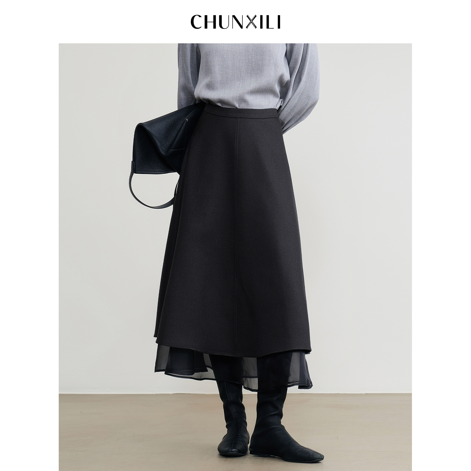 【飘舞】CHUNXILI/春熙里 小众设计感气质百搭半身裙D04B54080