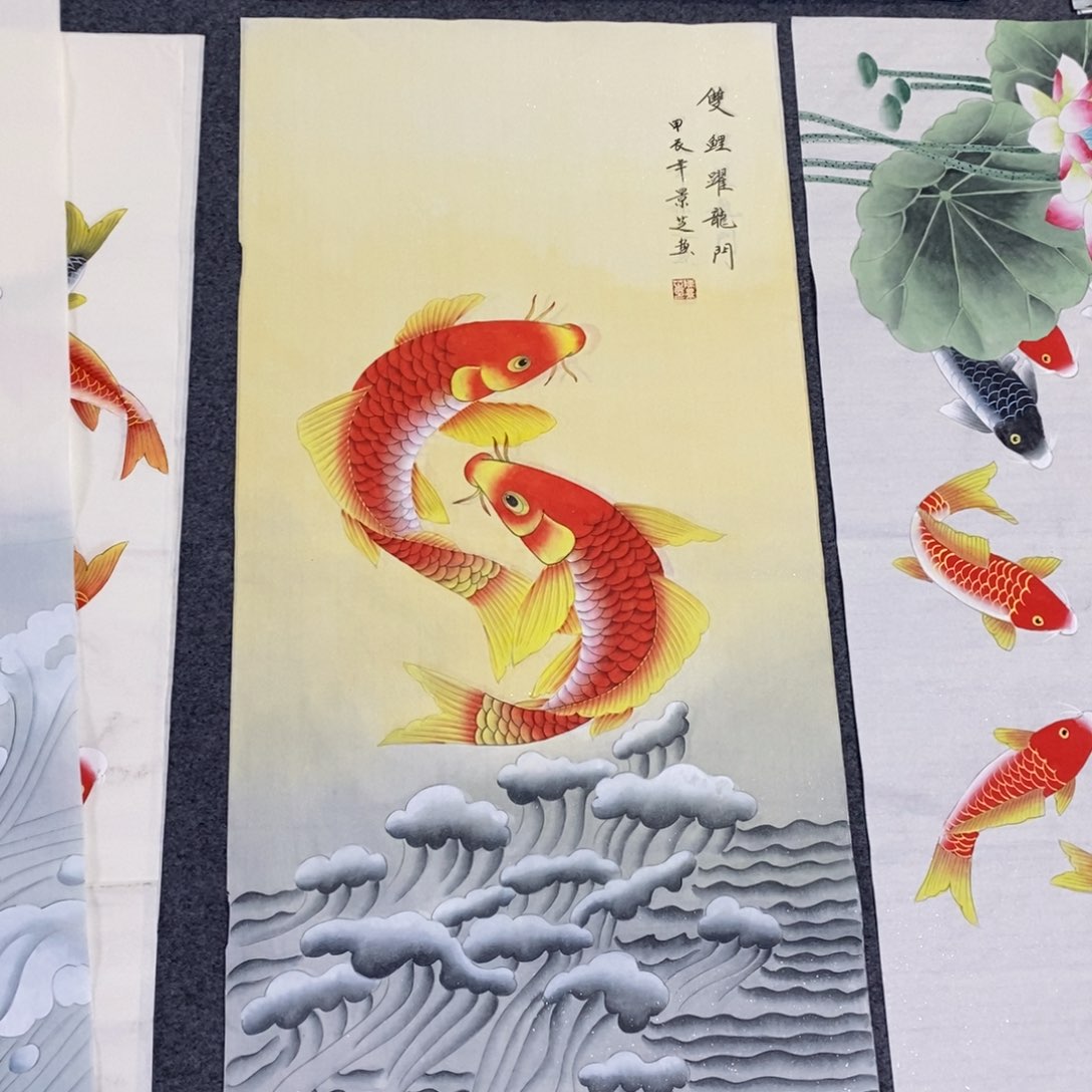 国画尺寸100✖️50三尺工笔手绘