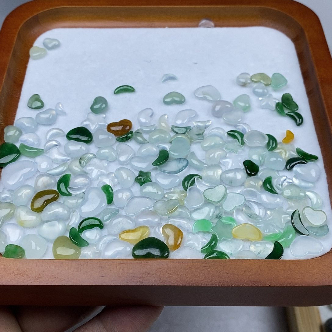 翡翠戒指未镶嵌星星月亮68一个