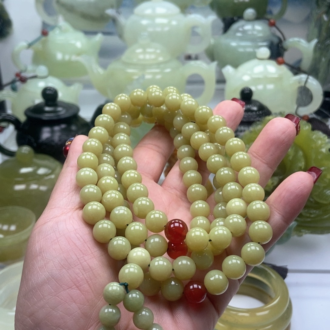 蛇纹石玉手链未镶嵌