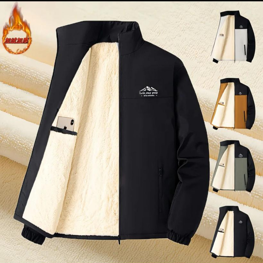 【现货】立领冬季加绒加厚男女同款夹克休闲户外大码上衣冲锋衣外套