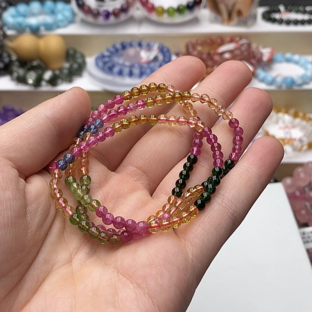 【闪购商品】碧玺手串未镶嵌天然碧玺三圈