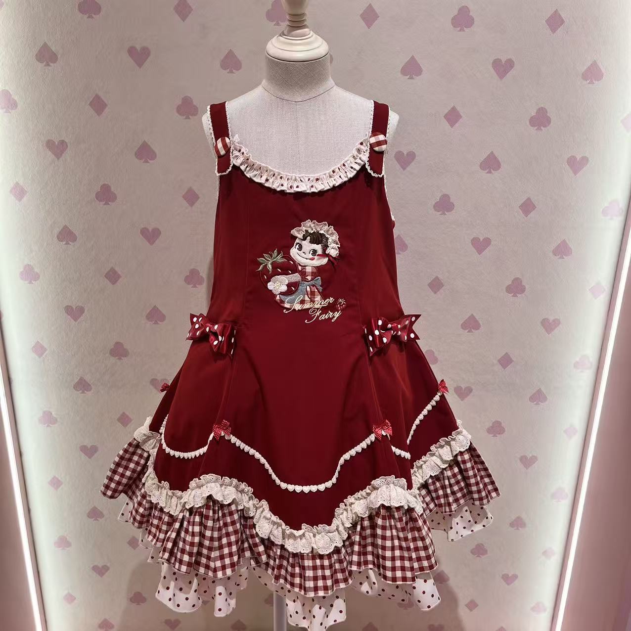 仲夏物语Lolita不二家合作款童装背带可爱连衣裙