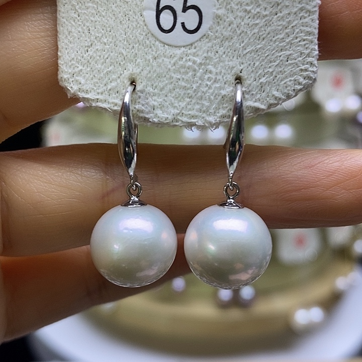 淡水珍珠耳饰银S925镶嵌