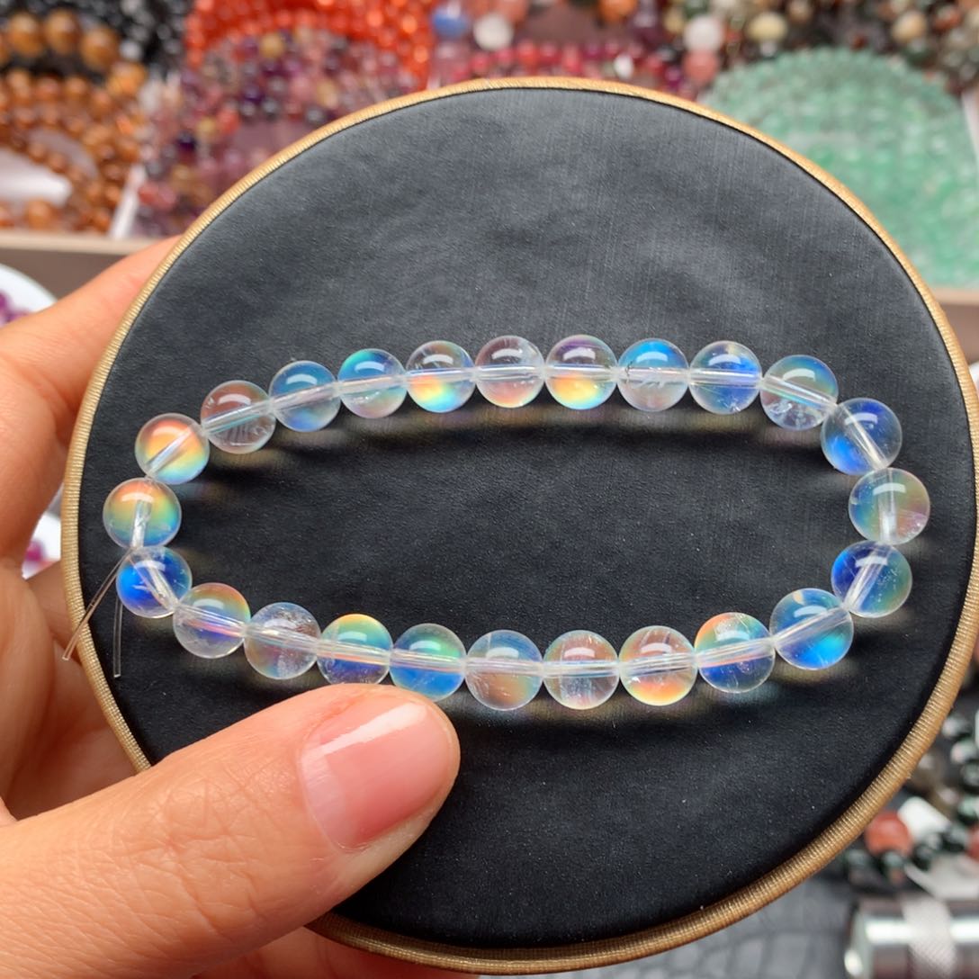 月光石手链未镶嵌马岛月光7.5