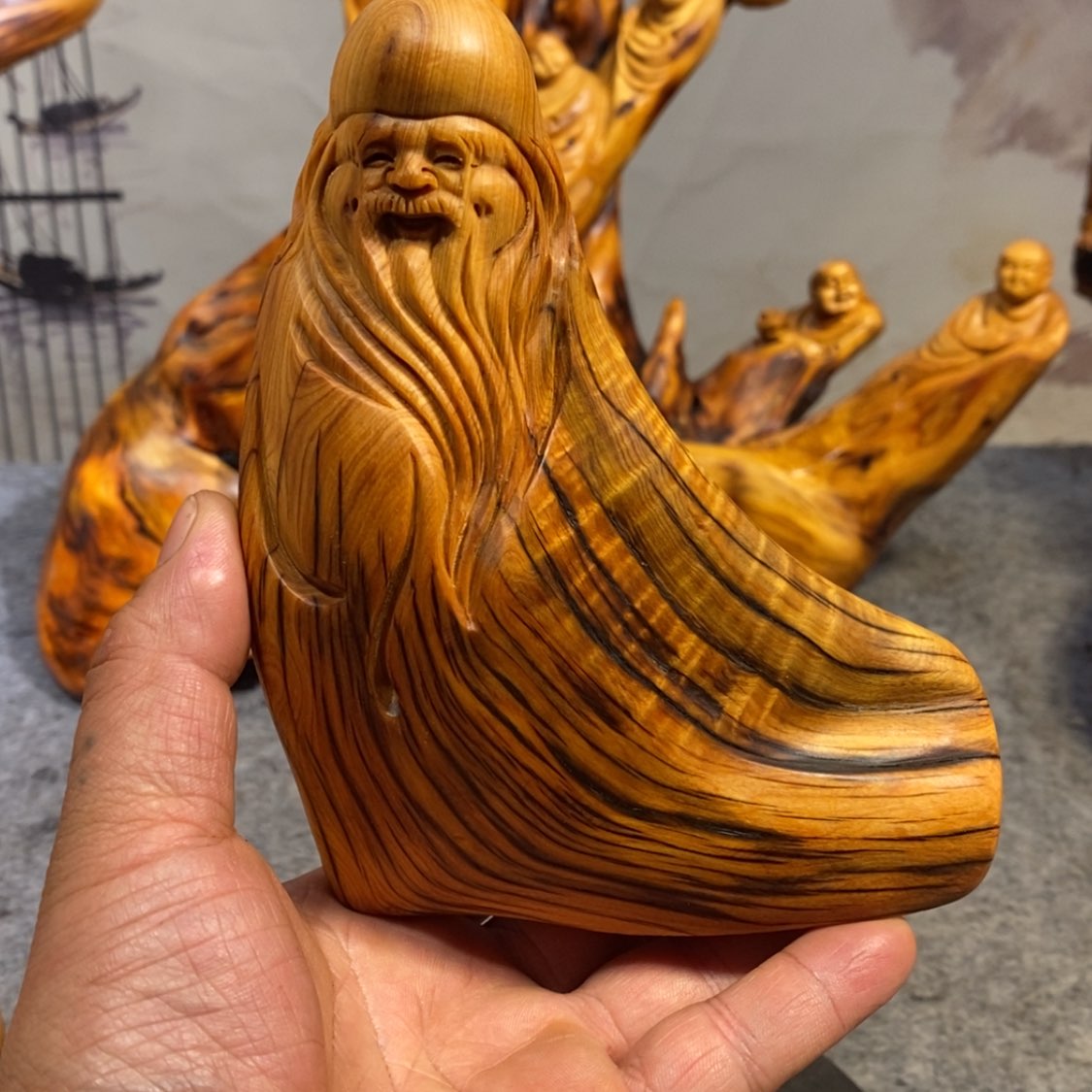 【闪购商品】柏木（崖柏）根雕木雕工艺品摆件家居厂家直销手把件