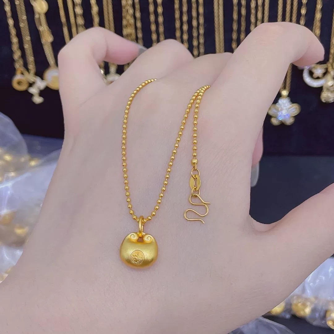 铜合金项链 高级感国风小胖福精致百搭珠珠链项链X-152