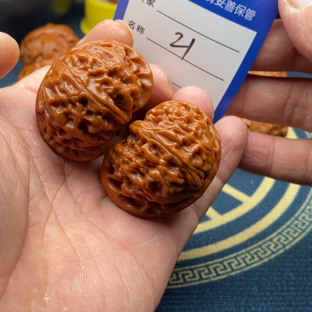 文玩核桃把件?****。宫灯42
