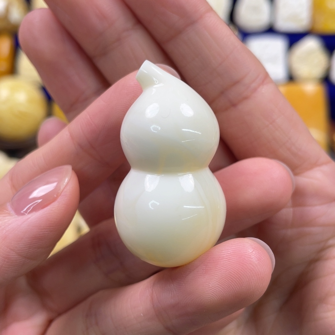 蜜蜡裸石未镶嵌琥珀蜜蜡葫芦吊坠