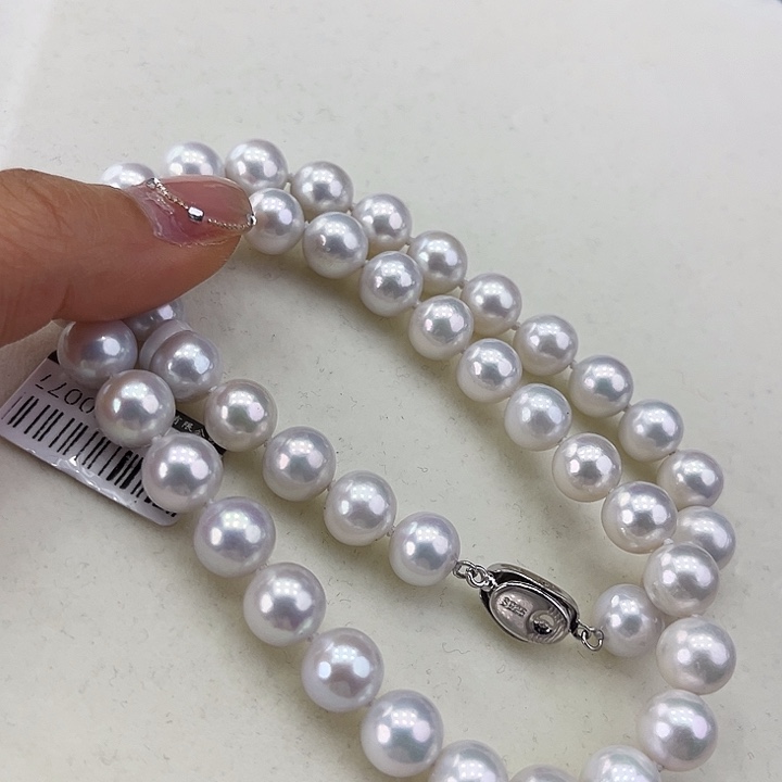 淡水珍珠颈饰银S925镶嵌➕9-9.5高品极光炫彩