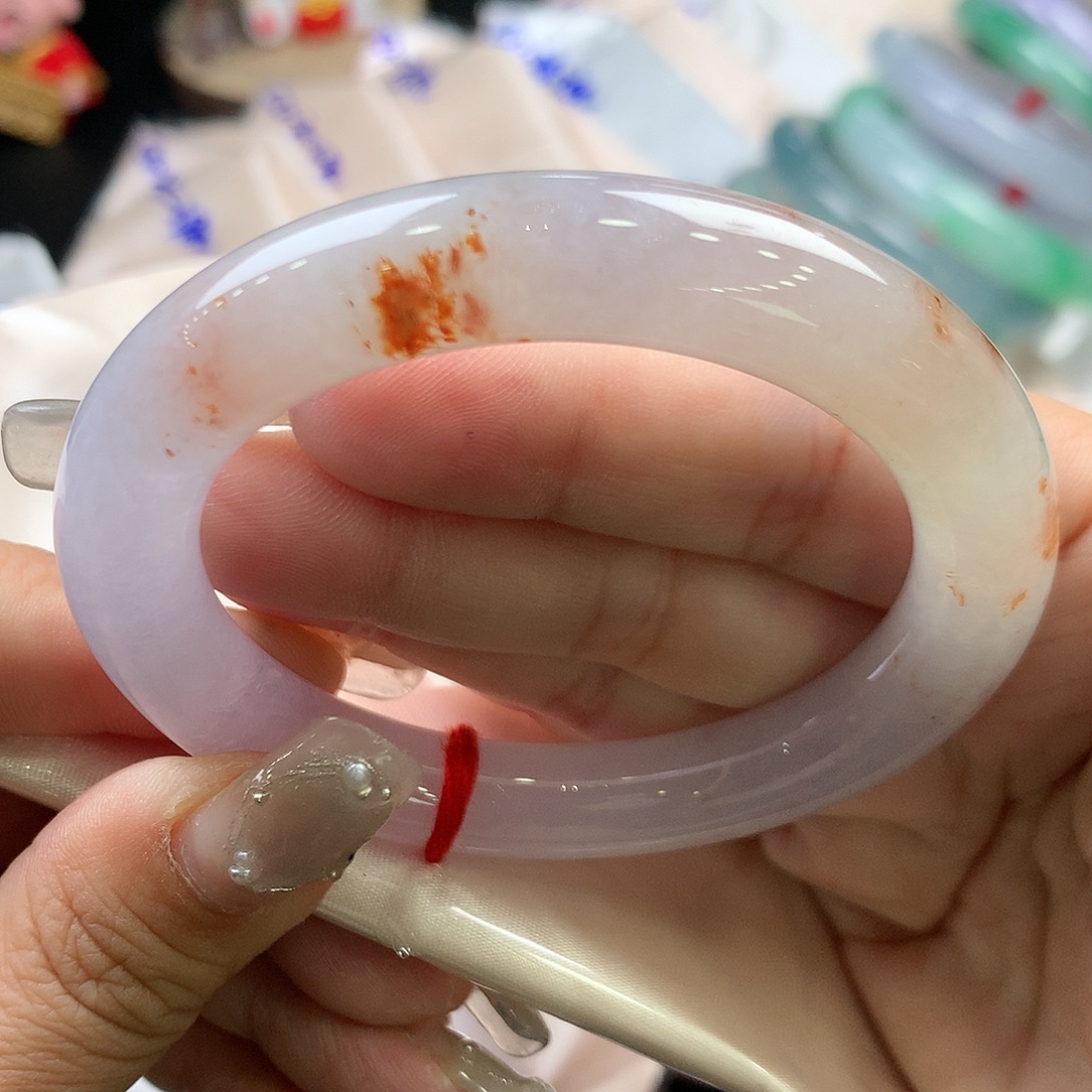 翡翠未镶嵌手镯53圆条