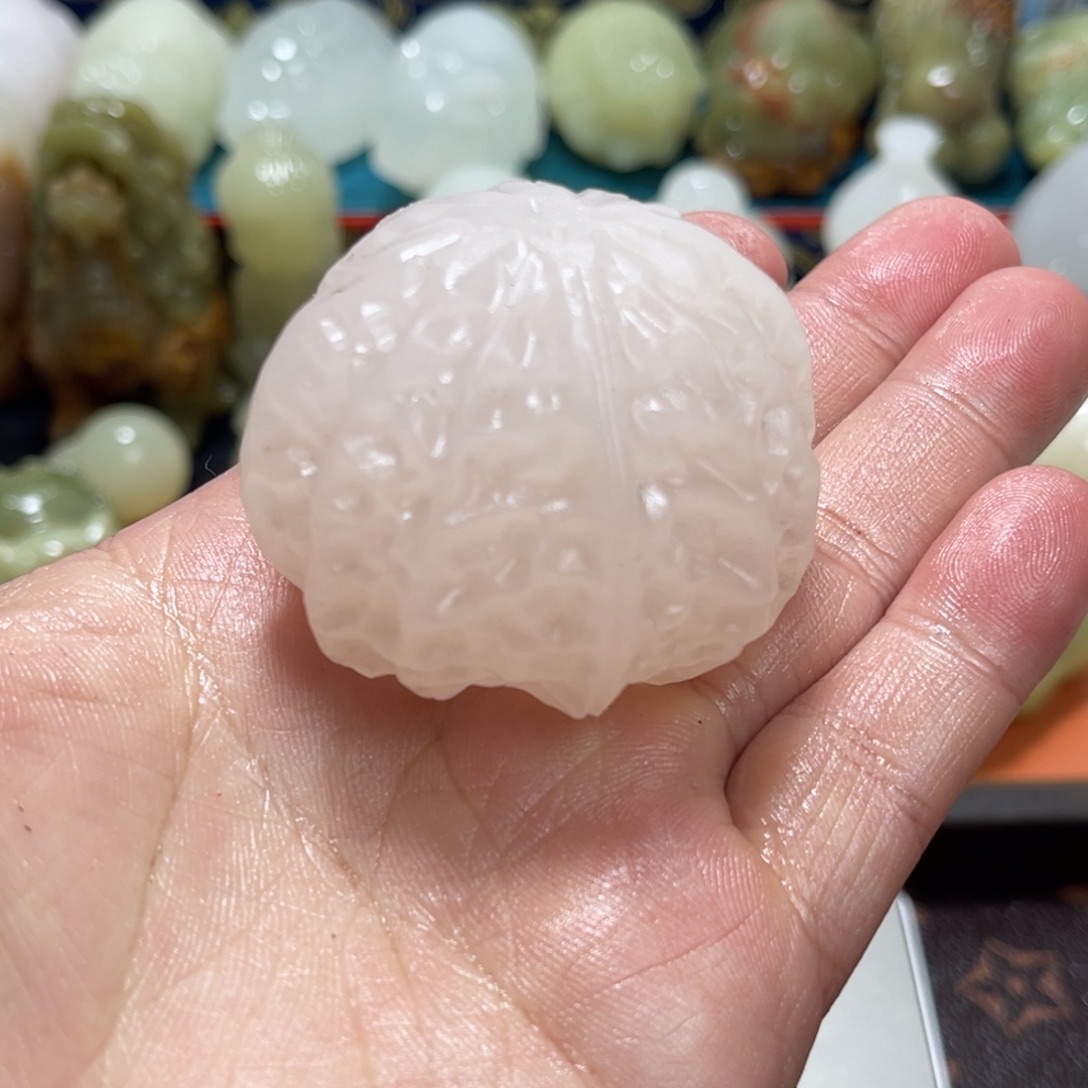 石材石材方解石手把件不退换