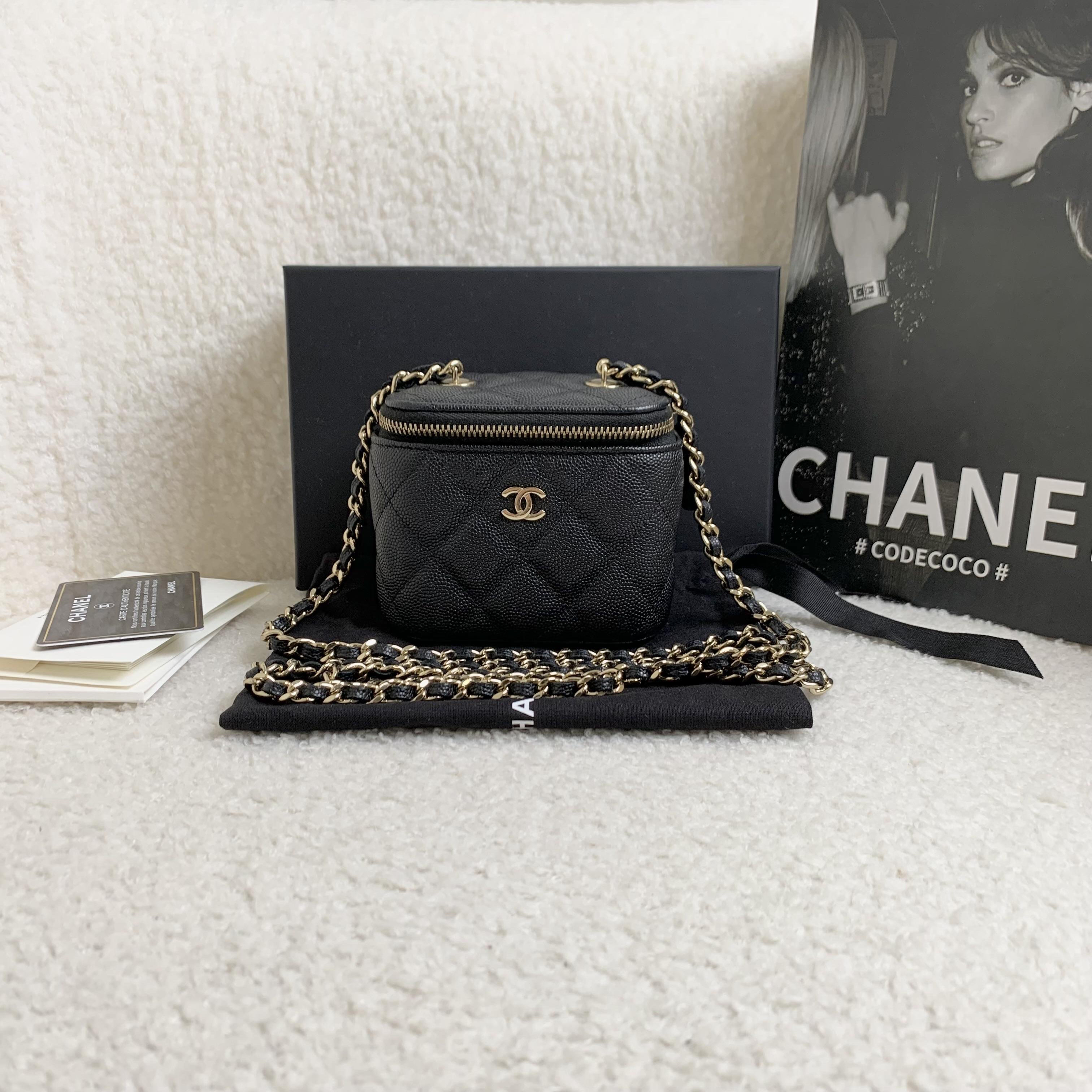 99新 Chanel/香奈儿 壹臻/22S黑金盒子包 /12期免息/52425601