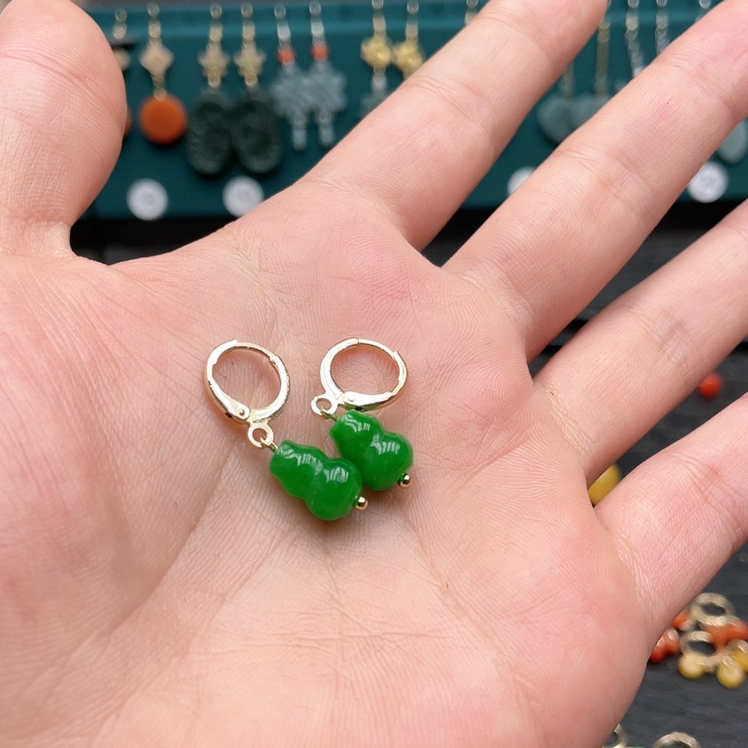 未镶嵌翡翠耳饰00875